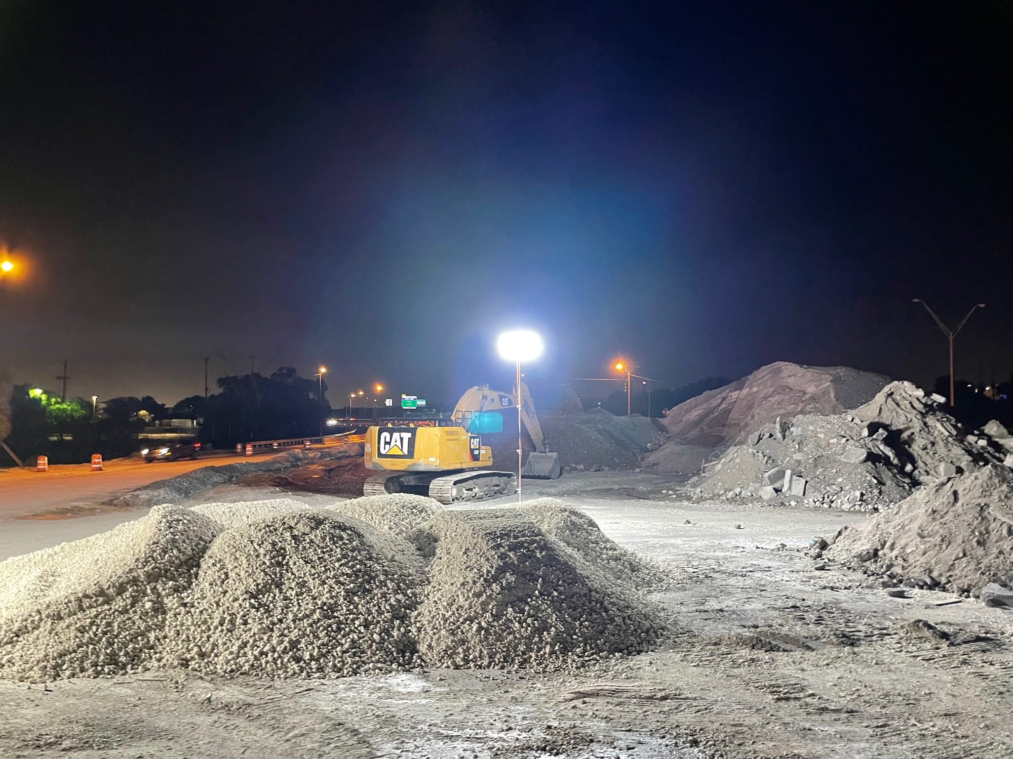 Night Earthworks Operation — Construction Sites